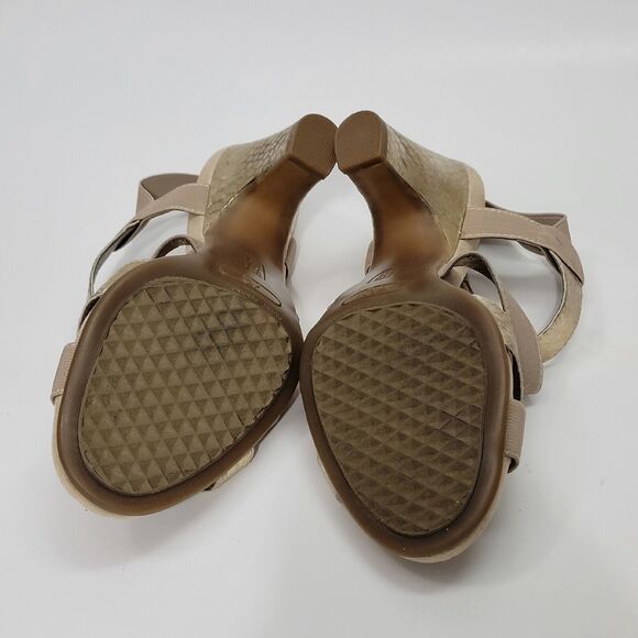 A2 By Aerosoles Heelrest Slip On Sandals Gold Sz 7.5 M - Picture 5 of 11